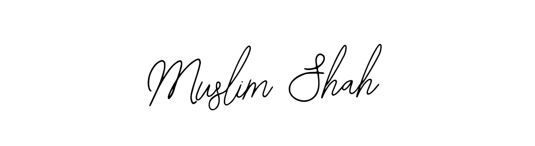 Bearetta-2O07w is a professional signature style that is perfect for those who want to add a touch of class to their signature. It is also a great choice for those who want to make their signature more unique. Get Muslim Shah name to fancy signature for free. Muslim Shah signature style 12 images and pictures png
