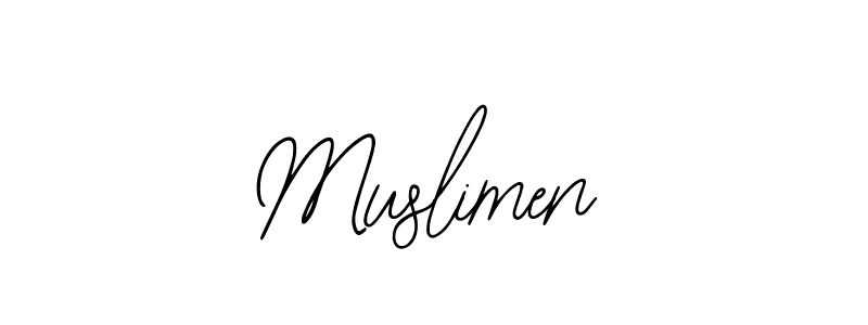 How to make Muslimen signature? Bearetta-2O07w is a professional autograph style. Create handwritten signature for Muslimen name. Muslimen signature style 12 images and pictures png