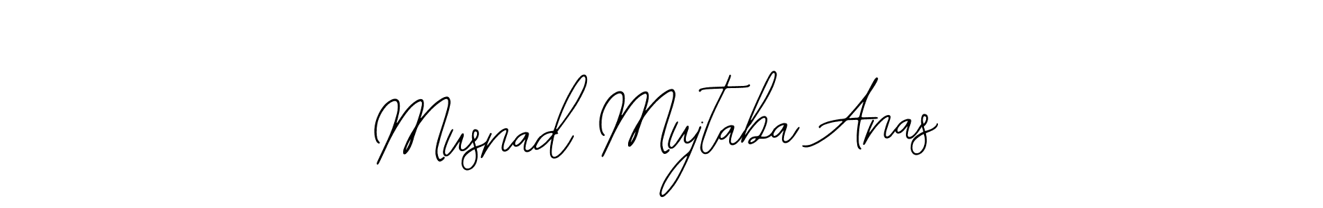 Similarly Bearetta-2O07w is the best handwritten signature design. Signature creator online .You can use it as an online autograph creator for name Musnad Mujtaba Anas. Musnad Mujtaba Anas signature style 12 images and pictures png