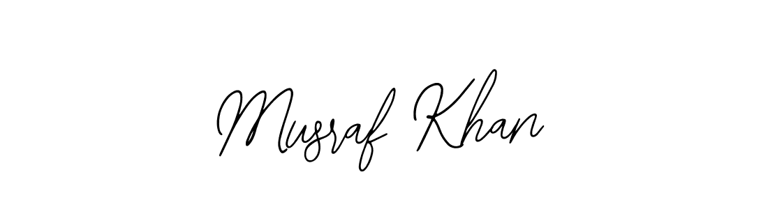 Design your own signature with our free online signature maker. With this signature software, you can create a handwritten (Bearetta-2O07w) signature for name Musraf Khan. Musraf Khan signature style 12 images and pictures png