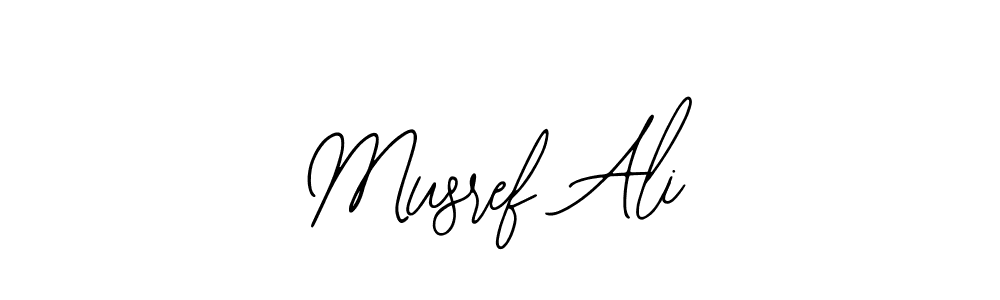 The best way (Bearetta-2O07w) to make a short signature is to pick only two or three words in your name. The name Musref Ali include a total of six letters. For converting this name. Musref Ali signature style 12 images and pictures png