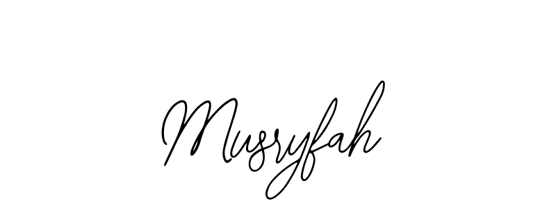 Use a signature maker to create a handwritten signature online. With this signature software, you can design (Bearetta-2O07w) your own signature for name Musryfah. Musryfah signature style 12 images and pictures png