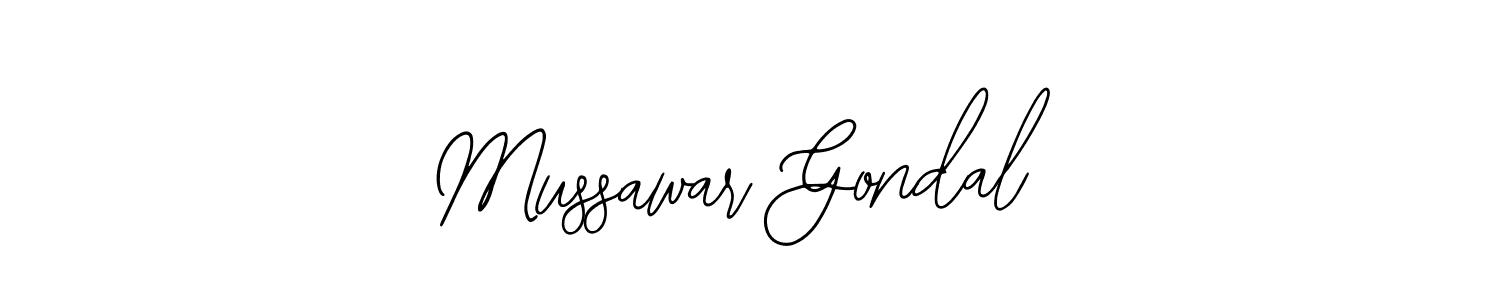 Make a beautiful signature design for name Mussawar Gondal. With this signature (Bearetta-2O07w) style, you can create a handwritten signature for free. Mussawar Gondal signature style 12 images and pictures png