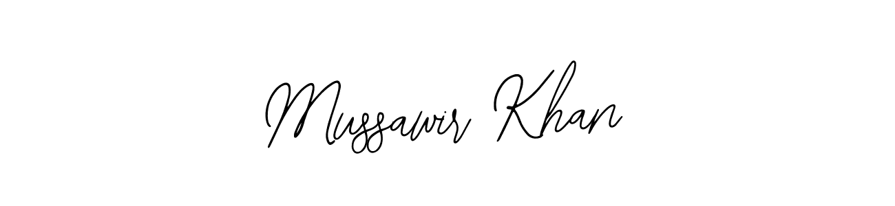 How to make Mussawir Khan name signature. Use Bearetta-2O07w style for creating short signs online. This is the latest handwritten sign. Mussawir Khan signature style 12 images and pictures png