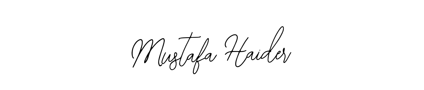 How to make Mustafa Haider name signature. Use Bearetta-2O07w style for creating short signs online. This is the latest handwritten sign. Mustafa Haider signature style 12 images and pictures png