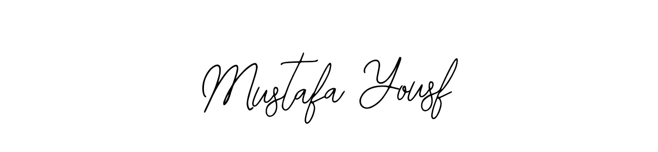 Use a signature maker to create a handwritten signature online. With this signature software, you can design (Bearetta-2O07w) your own signature for name Mustafa Yousf. Mustafa Yousf signature style 12 images and pictures png