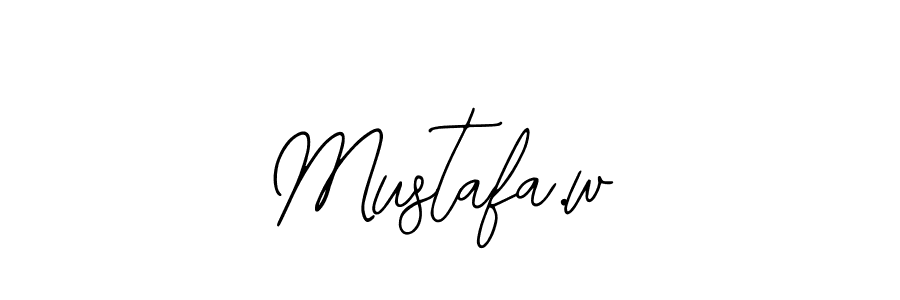 Use a signature maker to create a handwritten signature online. With this signature software, you can design (Bearetta-2O07w) your own signature for name Mustafa.w. Mustafa.w signature style 12 images and pictures png