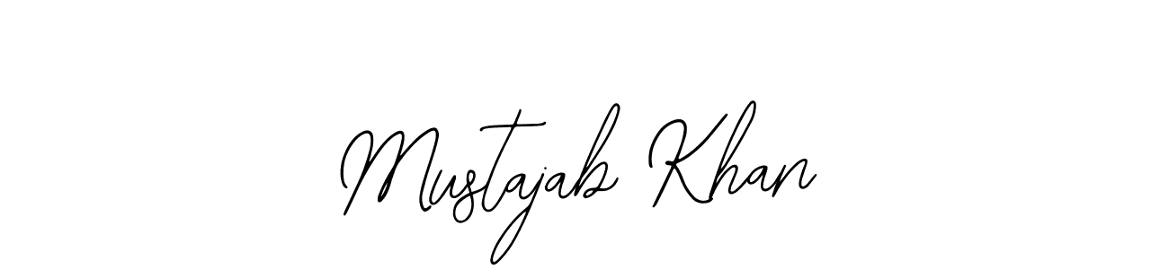 The best way (Bearetta-2O07w) to make a short signature is to pick only two or three words in your name. The name Mustajab Khan include a total of six letters. For converting this name. Mustajab Khan signature style 12 images and pictures png