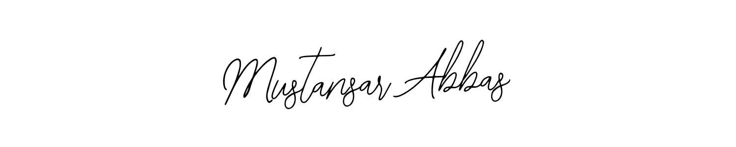 How to make Mustansar Abbas name signature. Use Bearetta-2O07w style for creating short signs online. This is the latest handwritten sign. Mustansar Abbas signature style 12 images and pictures png