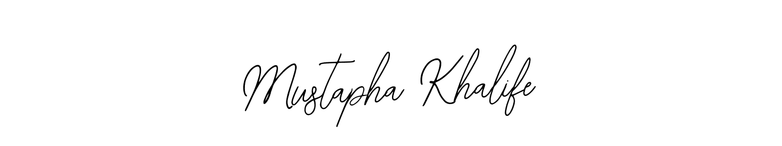 How to make Mustapha Khalife name signature. Use Bearetta-2O07w style for creating short signs online. This is the latest handwritten sign. Mustapha Khalife signature style 12 images and pictures png
