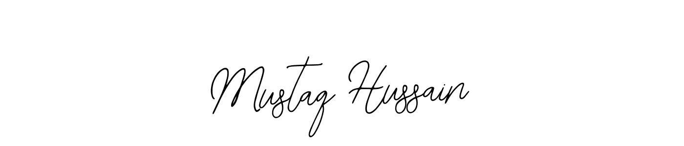 You should practise on your own different ways (Bearetta-2O07w) to write your name (Mustaq Hussain) in signature. don't let someone else do it for you. Mustaq Hussain signature style 12 images and pictures png