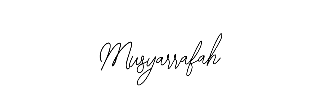 How to make Musyarrafah signature? Bearetta-2O07w is a professional autograph style. Create handwritten signature for Musyarrafah name. Musyarrafah signature style 12 images and pictures png