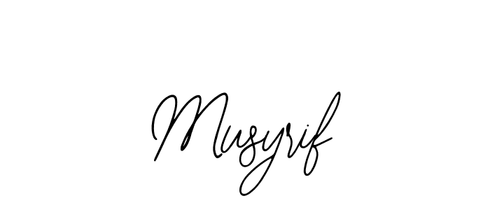 You should practise on your own different ways (Bearetta-2O07w) to write your name (Musyrif) in signature. don't let someone else do it for you. Musyrif signature style 12 images and pictures png
