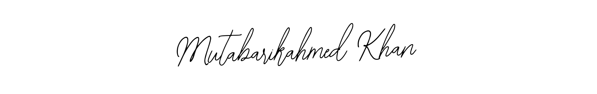How to Draw Mutabarikahmed Khan signature style? Bearetta-2O07w is a latest design signature styles for name Mutabarikahmed Khan. Mutabarikahmed Khan signature style 12 images and pictures png