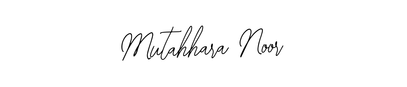 Bearetta-2O07w is a professional signature style that is perfect for those who want to add a touch of class to their signature. It is also a great choice for those who want to make their signature more unique. Get Mutahhara Noor name to fancy signature for free. Mutahhara Noor signature style 12 images and pictures png