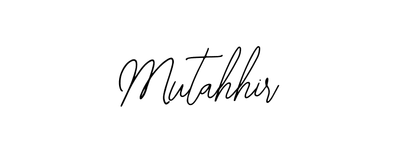 How to make Mutahhir name signature. Use Bearetta-2O07w style for creating short signs online. This is the latest handwritten sign. Mutahhir signature style 12 images and pictures png