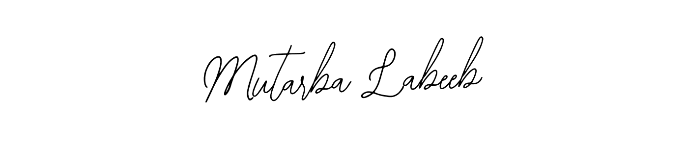 Use a signature maker to create a handwritten signature online. With this signature software, you can design (Bearetta-2O07w) your own signature for name Mutarba Labeeb. Mutarba Labeeb signature style 12 images and pictures png