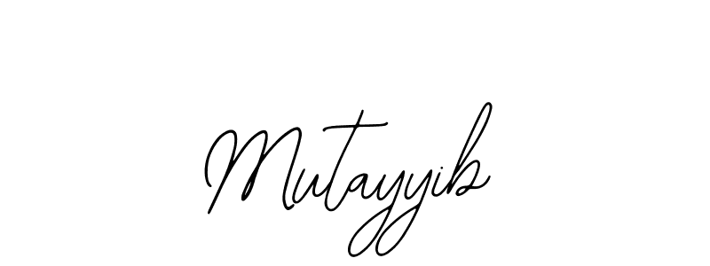 Design your own signature with our free online signature maker. With this signature software, you can create a handwritten (Bearetta-2O07w) signature for name Mutayyib. Mutayyib signature style 12 images and pictures png