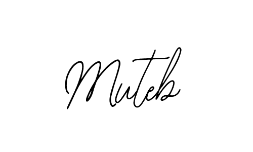 Use a signature maker to create a handwritten signature online. With this signature software, you can design (Bearetta-2O07w) your own signature for name Muteb. Muteb signature style 12 images and pictures png
