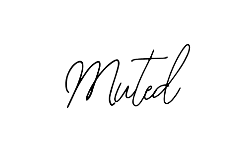 How to make Muted name signature. Use Bearetta-2O07w style for creating short signs online. This is the latest handwritten sign. Muted signature style 12 images and pictures png