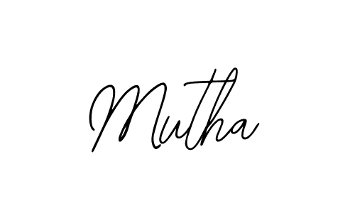 How to make Mutha name signature. Use Bearetta-2O07w style for creating short signs online. This is the latest handwritten sign. Mutha signature style 12 images and pictures png