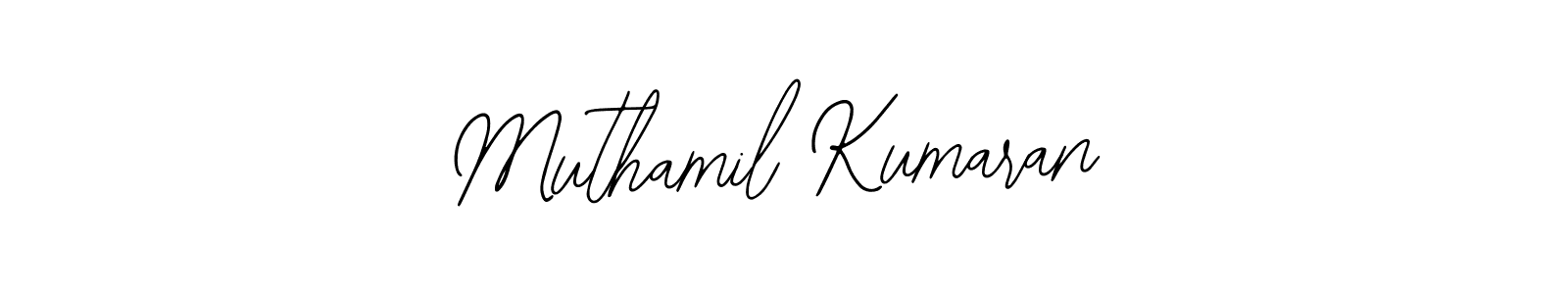 Use a signature maker to create a handwritten signature online. With this signature software, you can design (Bearetta-2O07w) your own signature for name Muthamil Kumaran. Muthamil Kumaran signature style 12 images and pictures png