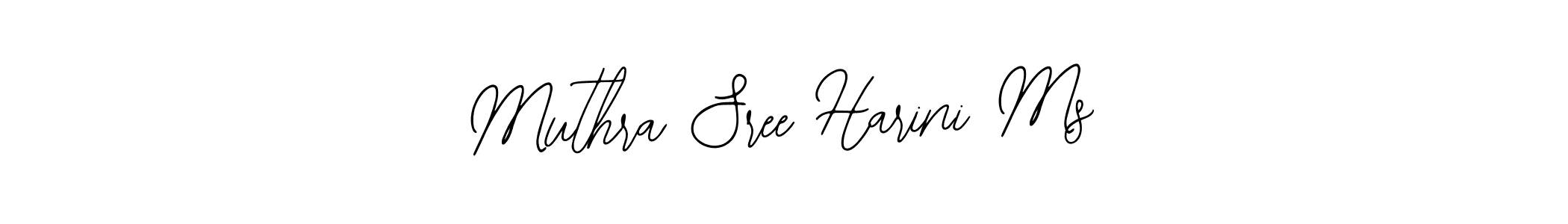 Make a beautiful signature design for name Muthra Sree Harini Ms. With this signature (Bearetta-2O07w) style, you can create a handwritten signature for free. Muthra Sree Harini Ms signature style 12 images and pictures png