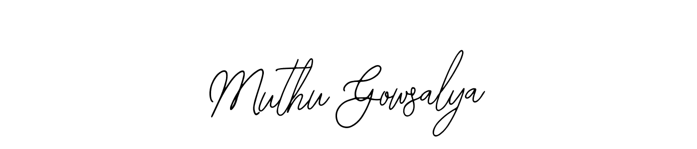 Bearetta-2O07w is a professional signature style that is perfect for those who want to add a touch of class to their signature. It is also a great choice for those who want to make their signature more unique. Get Muthu Gowsalya name to fancy signature for free. Muthu Gowsalya signature style 12 images and pictures png