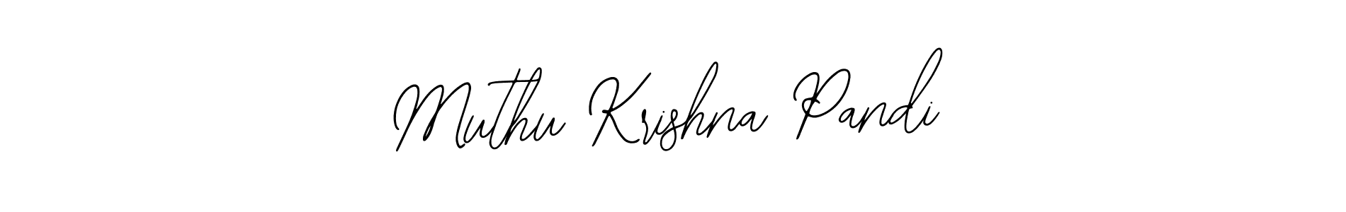 How to make Muthu Krishna Pandi name signature. Use Bearetta-2O07w style for creating short signs online. This is the latest handwritten sign. Muthu Krishna Pandi signature style 12 images and pictures png