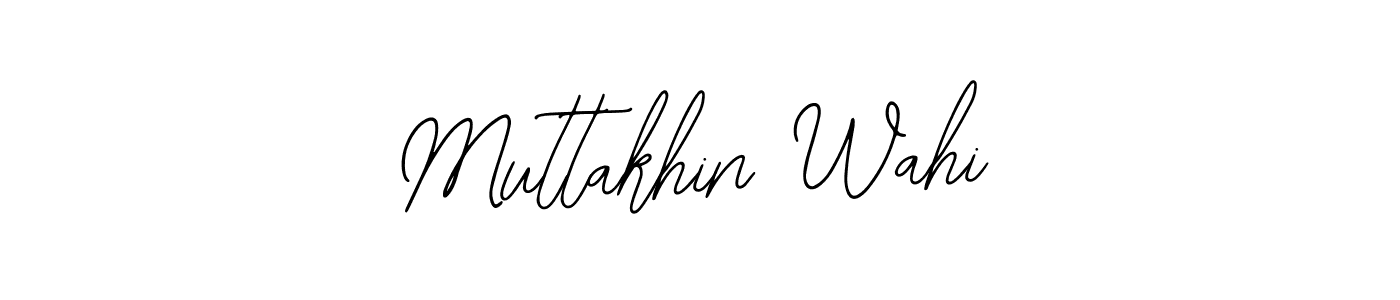 Use a signature maker to create a handwritten signature online. With this signature software, you can design (Bearetta-2O07w) your own signature for name Muttakhin Wahi. Muttakhin Wahi signature style 12 images and pictures png