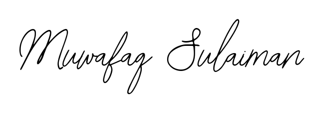 A stylish, flowing autograph style designed for name Muwafaq Sulaiman using Bearetta-2O07w typography. Perfect for digital creative projects. Muwafaq Sulaiman signature style 12 images and pictures png