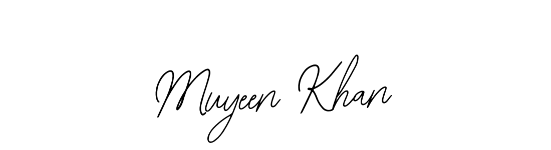 The best way (Bearetta-2O07w) to make a short signature is to pick only two or three words in your name. The name Muyeen Khan include a total of six letters. For converting this name. Muyeen Khan signature style 12 images and pictures png