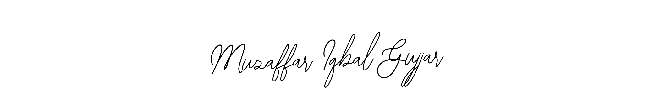 You should practise on your own different ways (Bearetta-2O07w) to write your name (Muzaffar Iqbal Gujjar) in signature. don't let someone else do it for you. Muzaffar Iqbal Gujjar signature style 12 images and pictures png