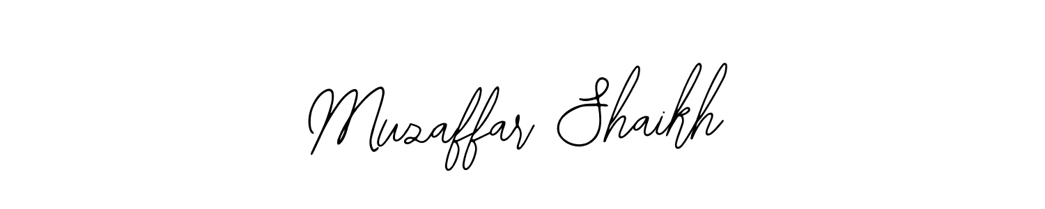 Also You can easily find your signature by using the search form. We will create Muzaffar Shaikh name handwritten signature images for you free of cost using Bearetta-2O07w sign style. Muzaffar Shaikh signature style 12 images and pictures png