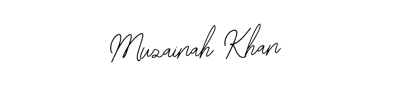 Make a beautiful signature design for name Muzainah Khan. With this signature (Bearetta-2O07w) style, you can create a handwritten signature for free. Muzainah Khan signature style 12 images and pictures png