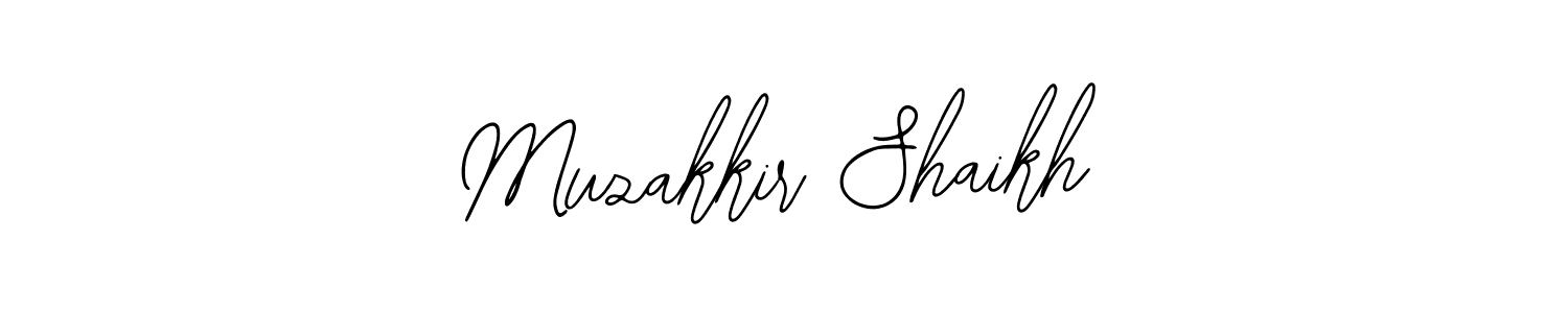 How to make Muzakkir Shaikh name signature. Use Bearetta-2O07w style for creating short signs online. This is the latest handwritten sign. Muzakkir Shaikh signature style 12 images and pictures png