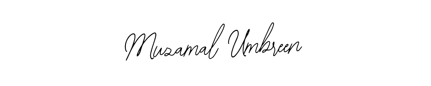 Design your own signature with our free online signature maker. With this signature software, you can create a handwritten (Bearetta-2O07w) signature for name Muzamal Umbreen. Muzamal Umbreen signature style 12 images and pictures png