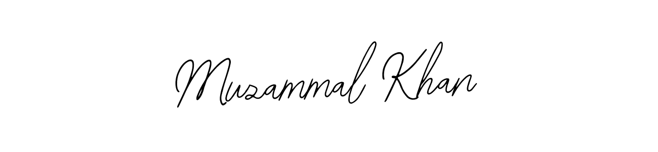 How to make Muzammal Khan name signature. Use Bearetta-2O07w style for creating short signs online. This is the latest handwritten sign. Muzammal Khan signature style 12 images and pictures png