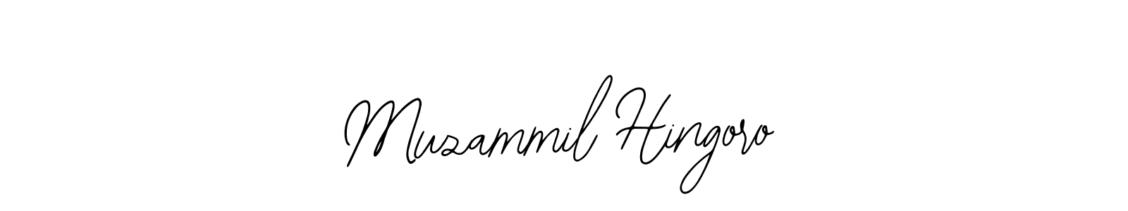 How to make Muzammil Hingoro name signature. Use Bearetta-2O07w style for creating short signs online. This is the latest handwritten sign. Muzammil Hingoro signature style 12 images and pictures png