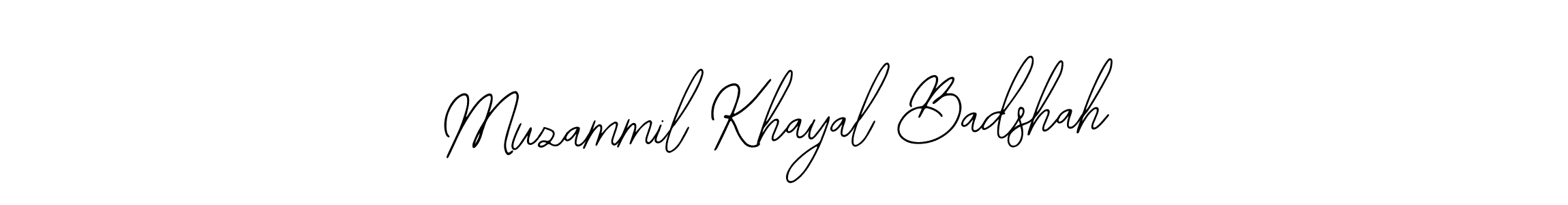 Create a beautiful signature design for name Muzammil Khayal Badshah. With this signature (Bearetta-2O07w) fonts, you can make a handwritten signature for free. Muzammil Khayal Badshah signature style 12 images and pictures png