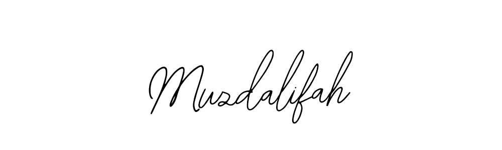 Make a beautiful signature design for name Muzdalifah. With this signature (Bearetta-2O07w) style, you can create a handwritten signature for free. Muzdalifah signature style 12 images and pictures png
