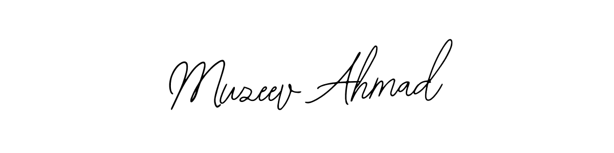 if you are searching for the best signature style for your name Muzeev Ahmad. so please give up your signature search. here we have designed multiple signature styles  using Bearetta-2O07w. Muzeev Ahmad signature style 12 images and pictures png