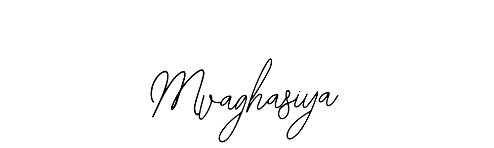 How to make Mvaghasiya name signature. Use Bearetta-2O07w style for creating short signs online. This is the latest handwritten sign. Mvaghasiya signature style 12 images and pictures png