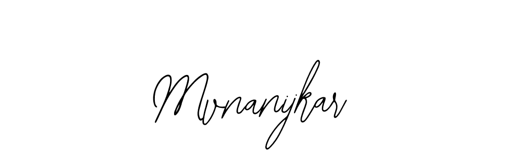 How to make Mvnanijkar name signature. Use Bearetta-2O07w style for creating short signs online. This is the latest handwritten sign. Mvnanijkar signature style 12 images and pictures png