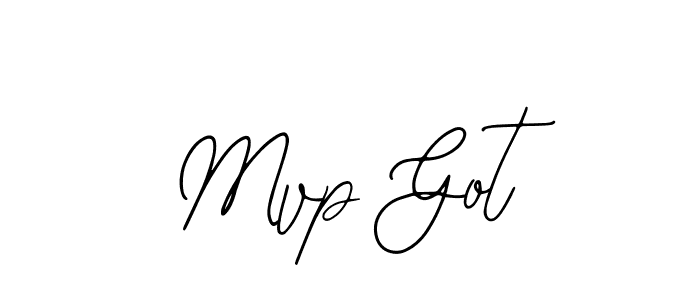 How to make Mvp Got name signature. Use Bearetta-2O07w style for creating short signs online. This is the latest handwritten sign. Mvp Got signature style 12 images and pictures png
