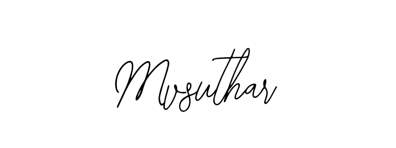 Use a signature maker to create a handwritten signature online. With this signature software, you can design (Bearetta-2O07w) your own signature for name Mvsuthar. Mvsuthar signature style 12 images and pictures png