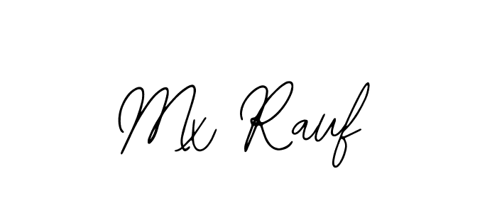 How to make Mx Rauf name signature. Use Bearetta-2O07w style for creating short signs online. This is the latest handwritten sign. Mx Rauf signature style 12 images and pictures png