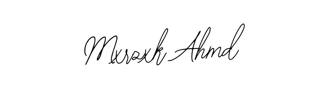 How to make Mxrzxk Ahmd name signature. Use Bearetta-2O07w style for creating short signs online. This is the latest handwritten sign. Mxrzxk Ahmd signature style 12 images and pictures png