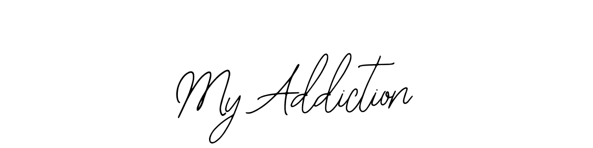 How to make My Addiction name signature. Use Bearetta-2O07w style for creating short signs online. This is the latest handwritten sign. My Addiction signature style 12 images and pictures png