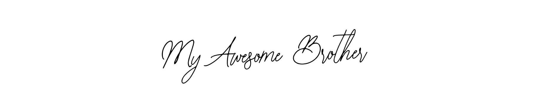 You can use this online signature creator to create a handwritten signature for the name My Awesome Brother. This is the best online autograph maker. My Awesome Brother signature style 12 images and pictures png